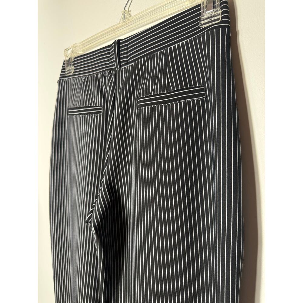Chrome Riot M Pinstripe Pull On Menswear Pleated Trouser Pants Office Siren EUC - Picture 6 of 9